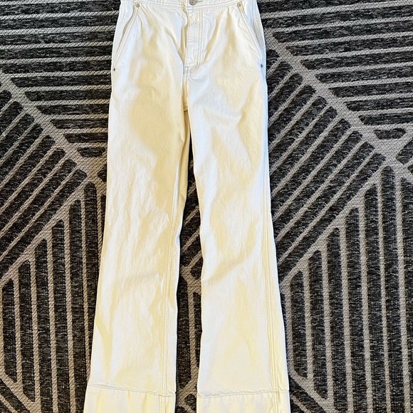 CURRENT ELLIOTT The Significant Other Wash Out CreamWhite Wide Leg Trouser Jeans - Picture 9 of 13
